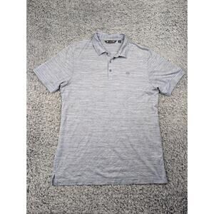 Travis Mathew Shirt Men Large Blue Moisture Wick Polo Golf Preppy Casual Outdoor